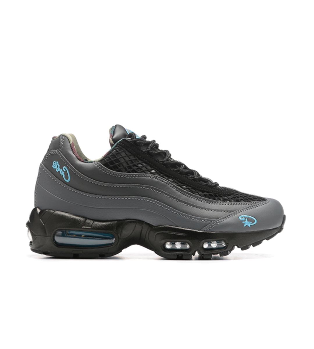 Chaussure Nike Air Max 95 x Corteiz Gris Bleu-Laser