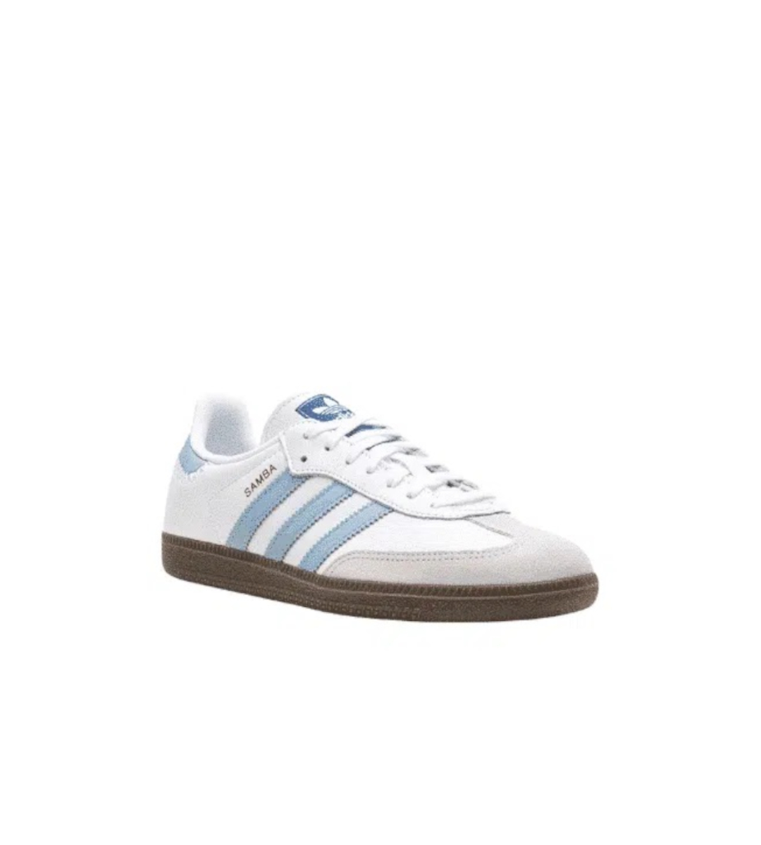 Chaussure adidas Samba Blanc-Bleu Ciel