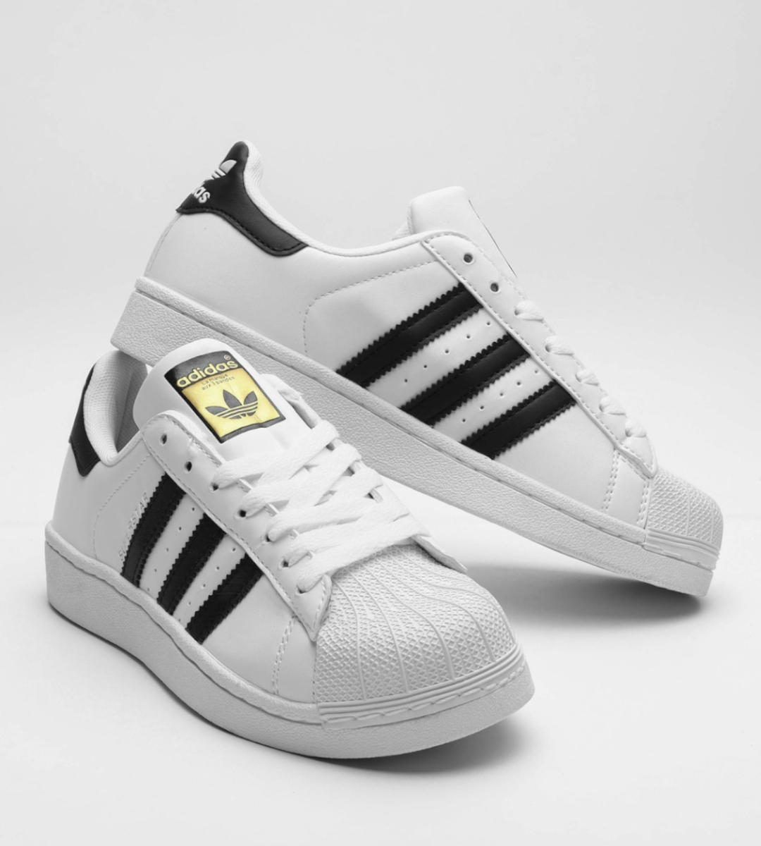 Chaussures Adidas Superstar Blanc Noir