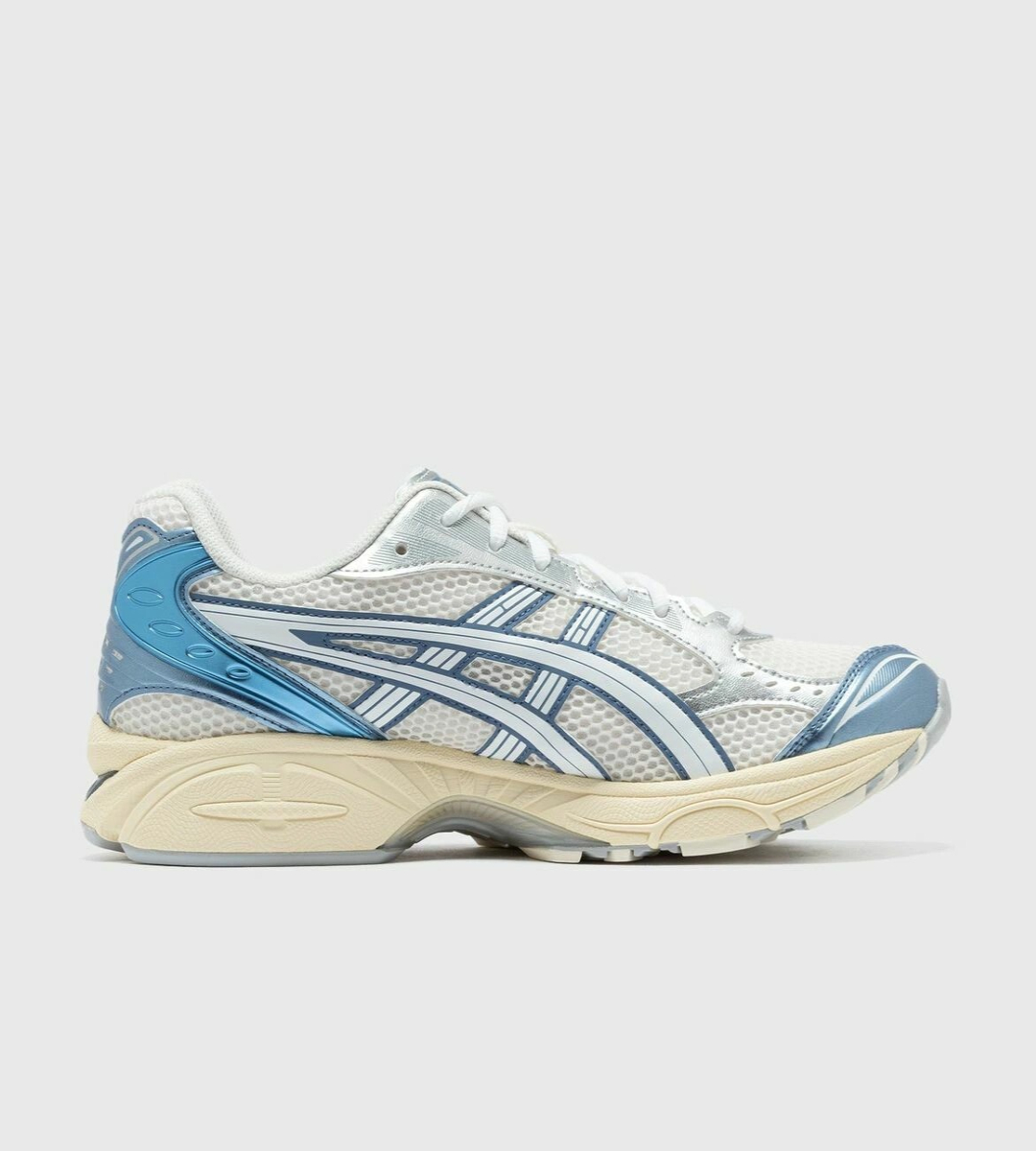 Chaussures Asics Gel Kayano 14 Creme Bleu Metallique