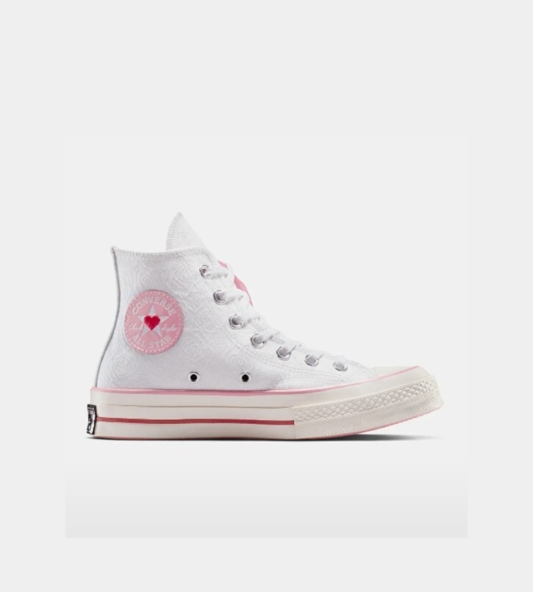 Chaussures Converse Chuck 70 High Rose Vintage Blanc