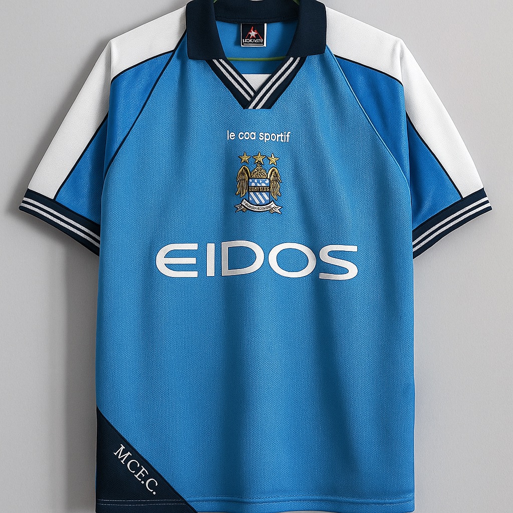 Maillot Manchester City 1999-2001 Domicile Version Fan Rétro