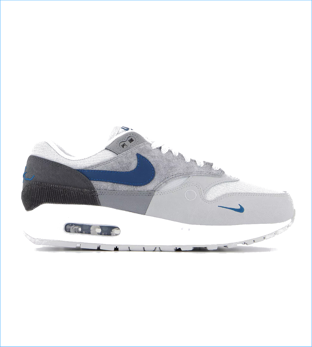 Nike Air Max 1 Gris Fumé et Blue