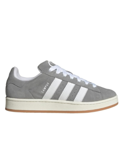 Adidas Campus Gris avec Bandes Blanches et Semelles Blanc Cassé