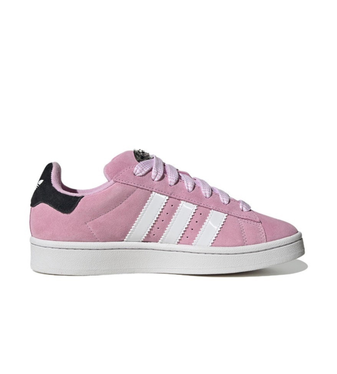 Chaussures Adidas Campus Rose Avec Semelle Unicolore Blanc