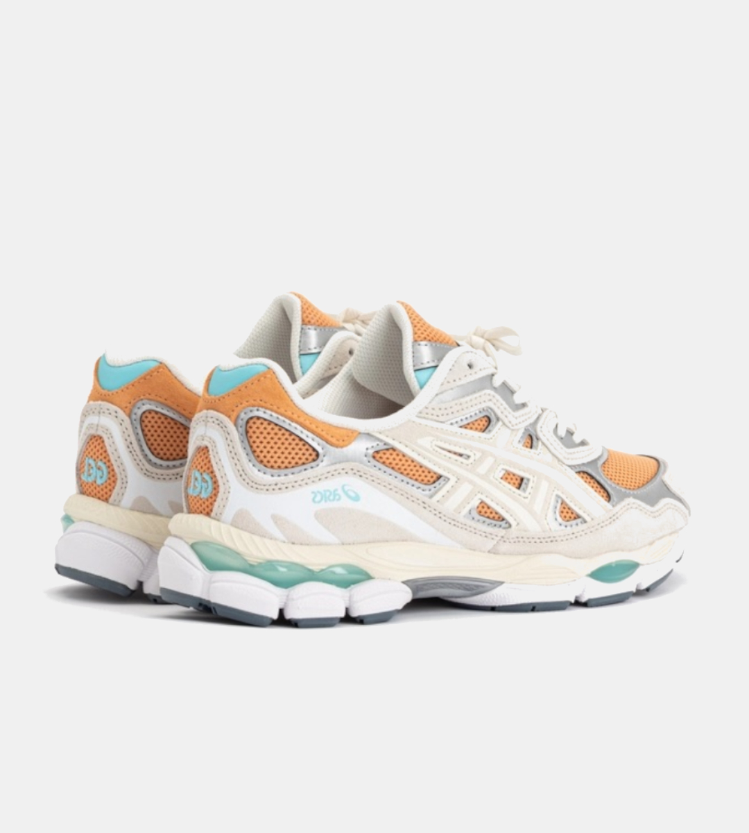 Chaussures Ascis Gel - Vert Gris Et Bleu Turquoise