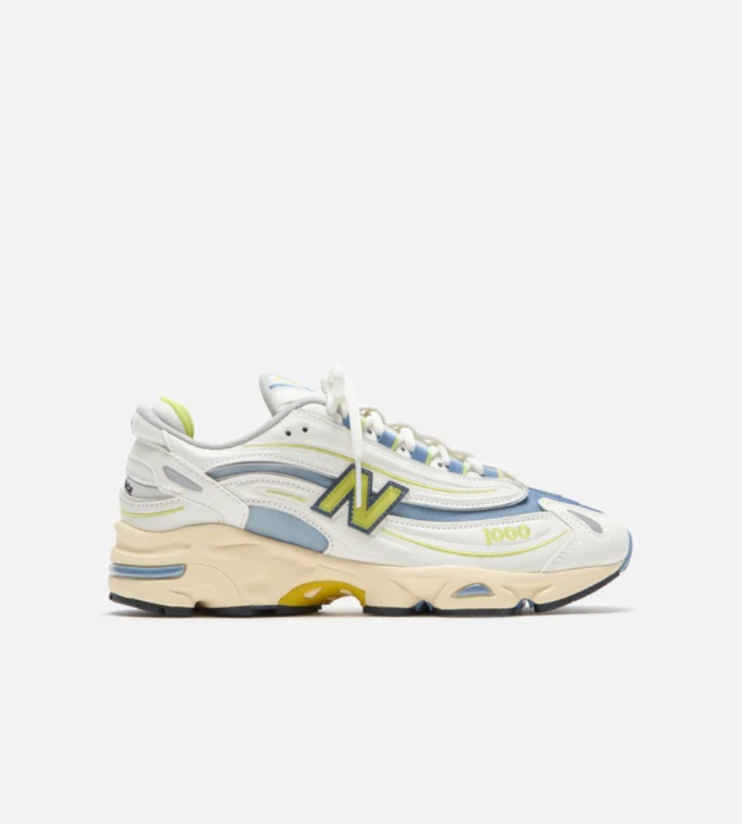 Chaussures New Balance 1000 Sea Salt Heron Blanc Et Violet-Vert