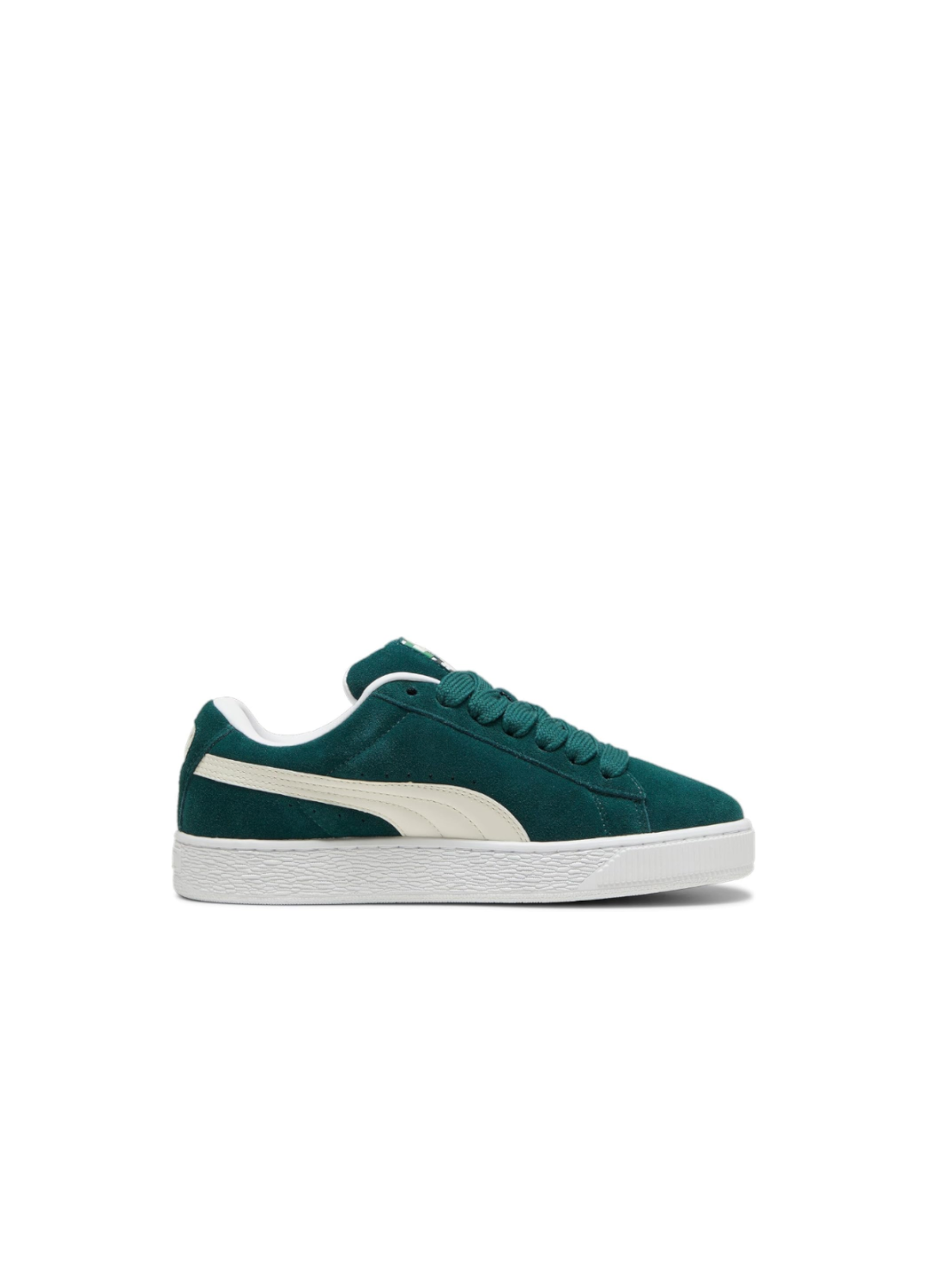 Puma Suede XL Verte avec des semelles blanches