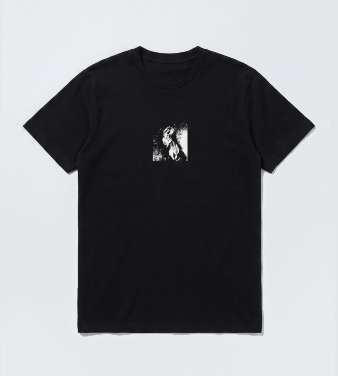 T-shirt  Noir  Visuel Artistique Contraste De Femme Version Streetwear