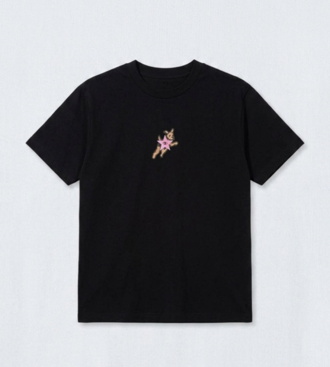 T-shirt Noir Graphique 2D Noir de Chien Avec Une etoile